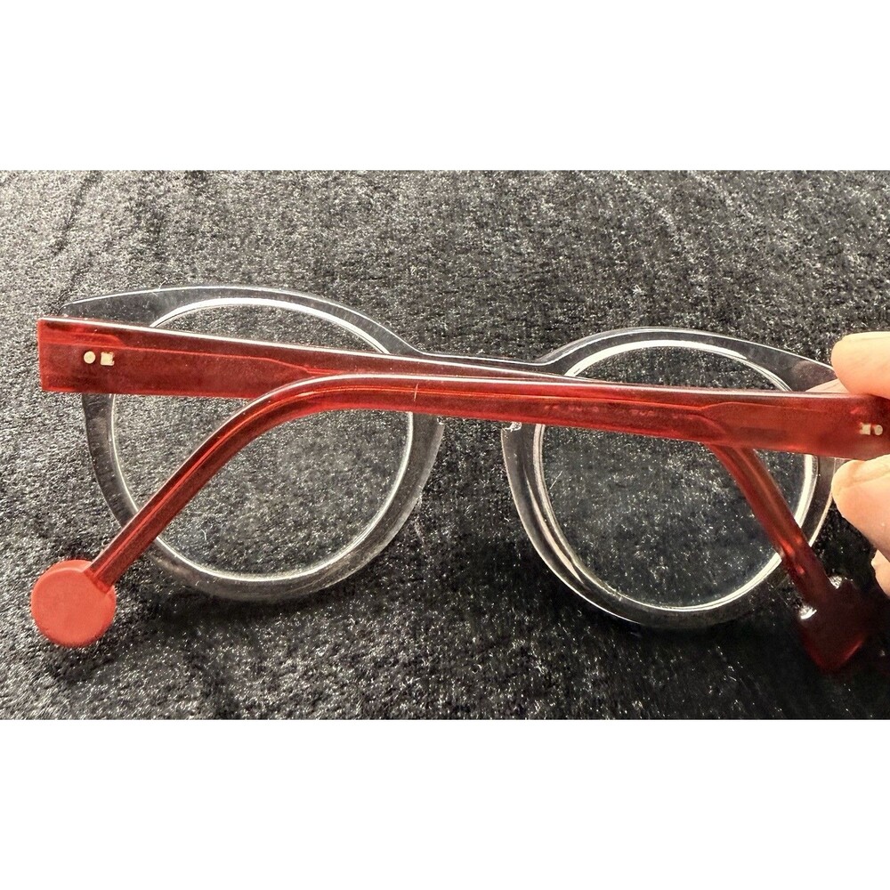 Sabine Be be crazy Eyeglass Frames 48-22 Col 17 Red Clear Handmade France 145 - Picture 5 of 9